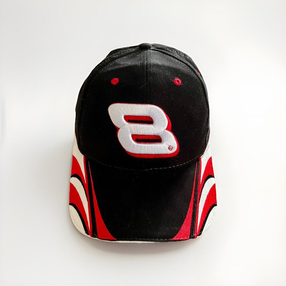 Vintage Dale Earnhardt Jr #8 Chase Adjustable Hat Cap Men NASCAR Black Red White